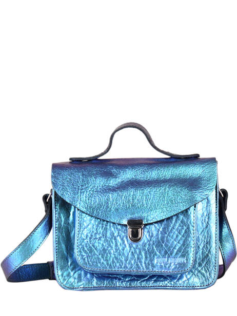 Sac Bandoulière Mademoiselle George Scarabee Cuir Paul marius Bleu scarabee GEORGSCA