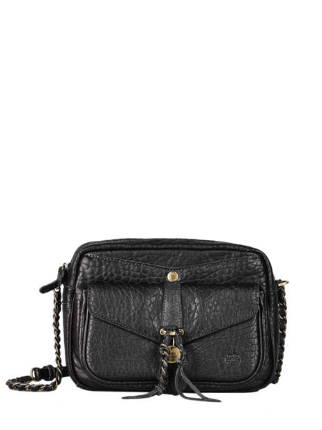 Sac Bandoulière Orelia Cuir Mila louise Noir vintage 3327E