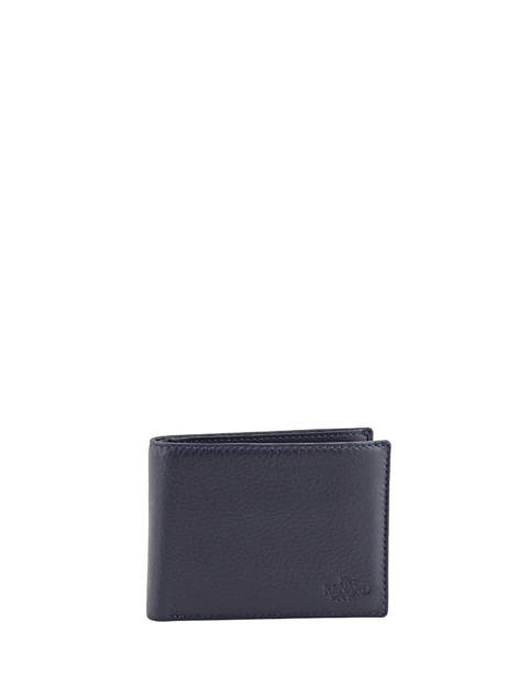 Wallet Leather Yves renard Blue foulonne 2372