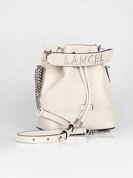 Small Leather Bucket Bag Ninon Lancel Beige ninon A10922 other view 3