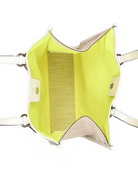 Sac Cabas D'été Toile De Jute Et Cuir Lancel cabas d'ete A10749 vue secondaire 3