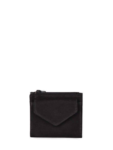 Suede Leather Etincelle Coin Purse Etrier Black etincelle nubuck EETN810