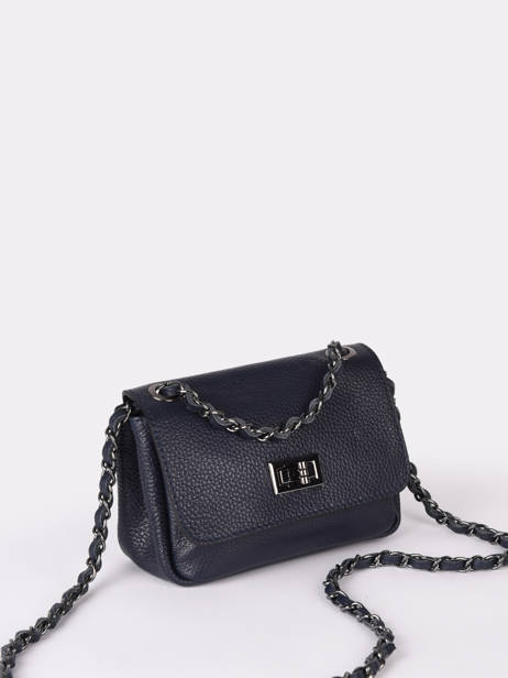 Leather Caviar Crossbody Bag Milano Blue caviar CA21122 other view 2