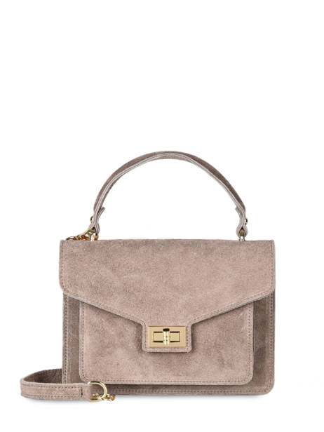 Sac à Main Velvet Cuir Milano Marron velvet VE21061G