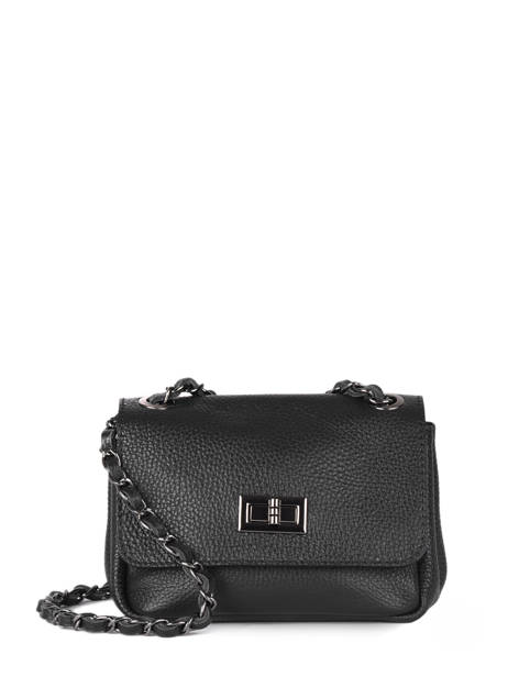 Leather Caviar Crossbody Bag Milano Black caviar CA21122