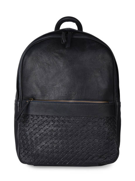 Leather Le Bordelais Backpack Paul marius Black vintage BORDELAI