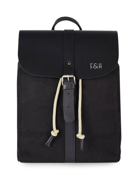 Backpack 1 Compartment + 13'' Pc Fitz and huxley Black equinoxe M