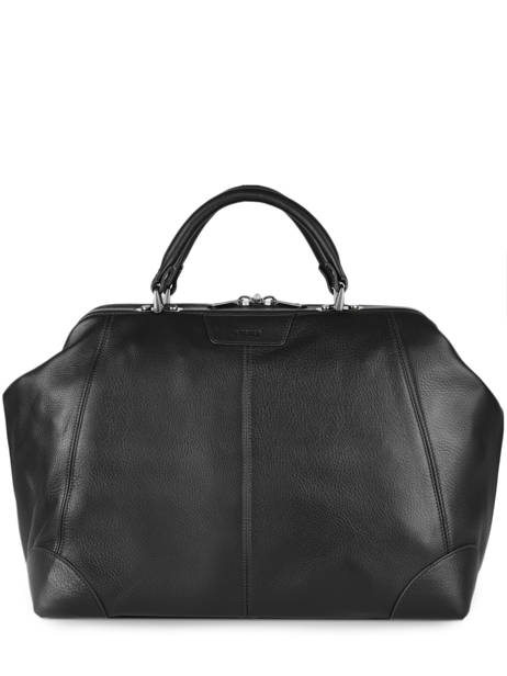 Leather Foulonné Doctor Bag Etrier Black foulonne EFOU816M