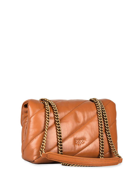 Sac Bandoulière Classic Love Bag Puff Maxi Quilt Cuir Pinko Marron love bag puff 1P22JC vue secondaire 4