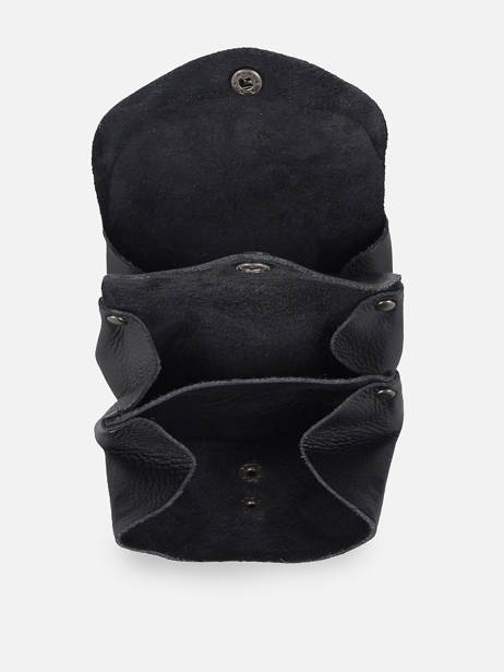 Coin Purse Leather Paul marius Black vintage GUSTAVE other view 1