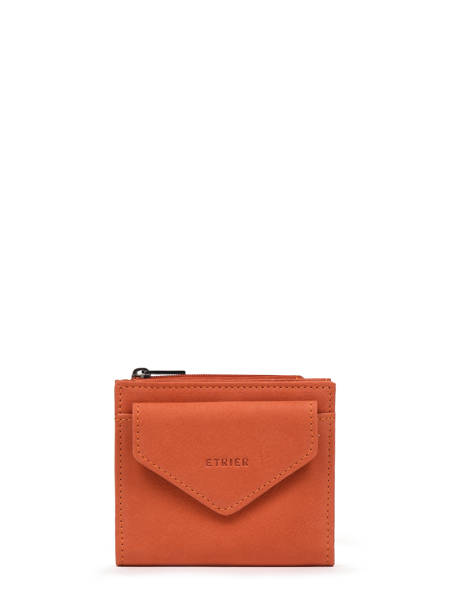 Suede Leather Etincelle Coin Purse Etrier Orange etincelle nubuck EETN810