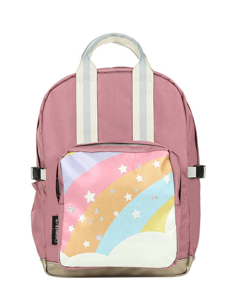 1 Compartment Backpack Caramel et cie Pink boheme FI