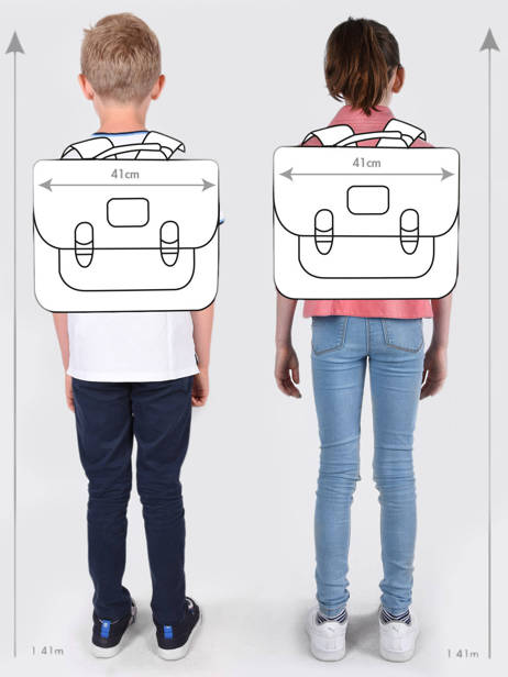 Cartable 2 Compartiments Caramel et cie Bleu fier GA vue secondaire 1