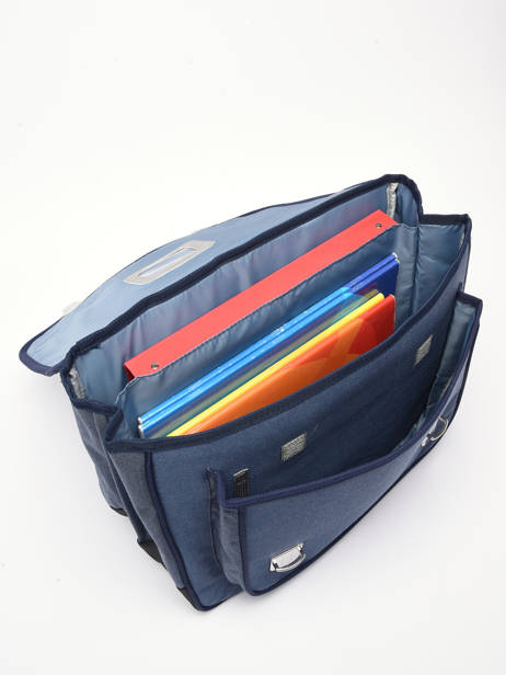 Cartable 2 Compartiments Caramel et cie Bleu fier GA vue secondaire 3