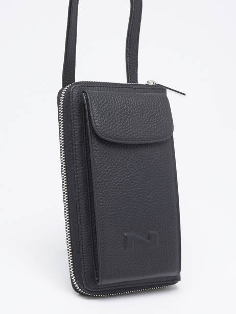 Leather Pocket Phone Pouch Nathan baume Black n city 3 other view 2