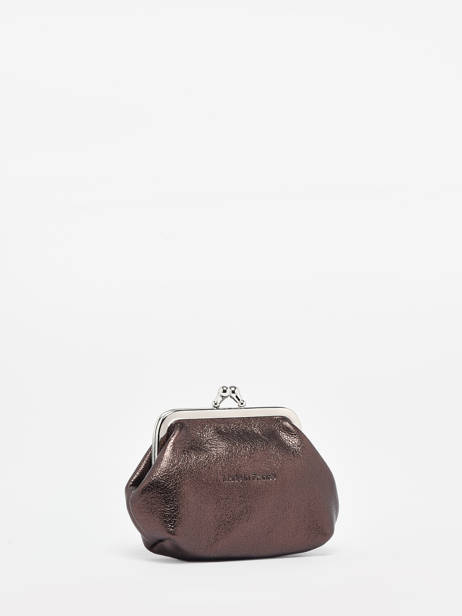 Leather Coin Purse Etincelle Irisée Etrier Brown etincelle irisee EETI654 other view 2