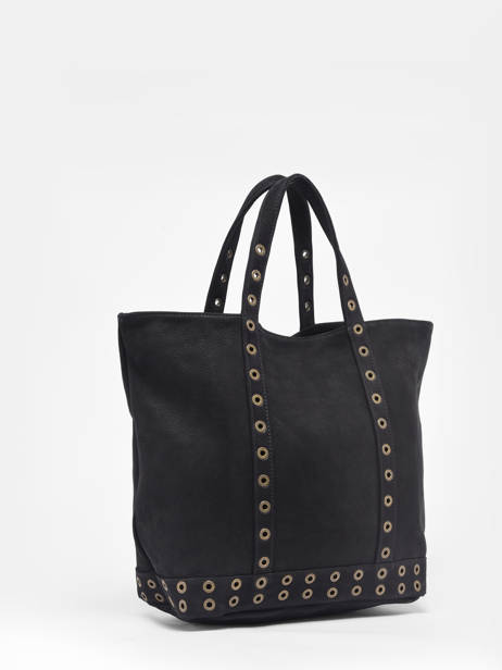 Sac Porté Main Cabas Cuir Cuir Vanessa bruno Noir cabas cuir 22V40413 vue secondaire 3