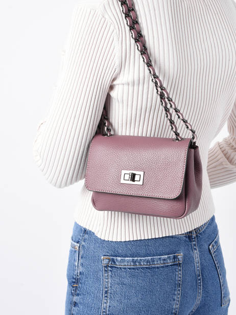 Leather Caviar Crossbody Bag Milano Violet caviar CA21122 other view 1