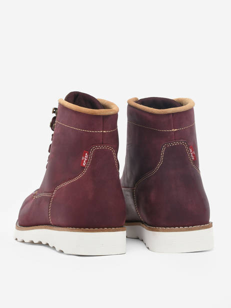 Boots Darrow Mocc En Cuir Levi's Rouge men 234733 vue secondaire 3