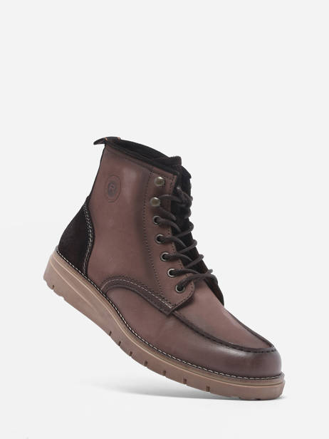 Bottines Different En Cuir Redskins Marron men DIFFEREN vue secondaire 1