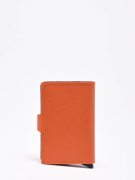 Card Holder Leather Secrid Orange crisple MC other view 2