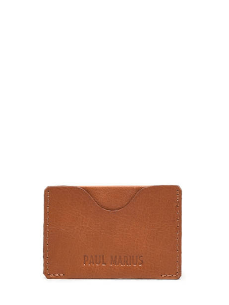 Card Holder Leather Paul marius Brown vintage GABIN