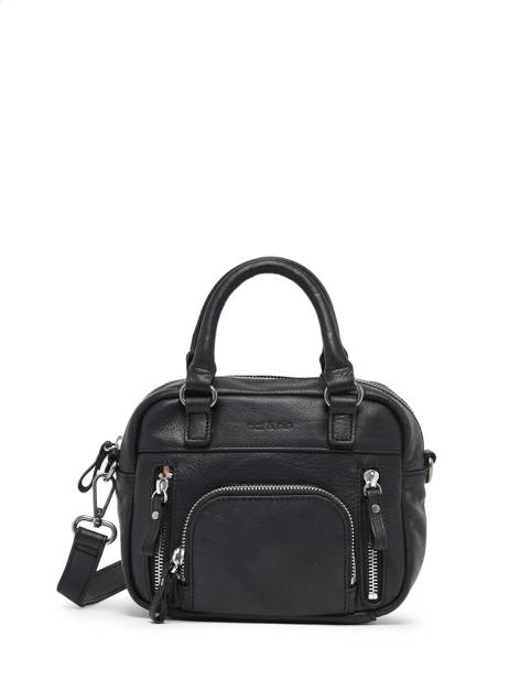 Sac Bandoulière Micro Macy Cuir Nat et nin Noir vintage MICRMACY