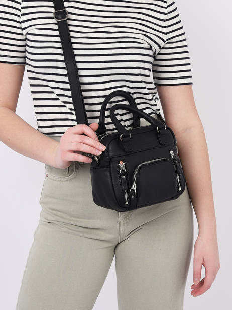 Sac Bandoulière Micro Macy Cuir Nat et nin Noir vintage MICRMACY vue secondaire 1
