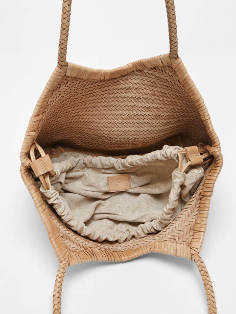 Sac Porté épaule Goa Cuir Basilic pepper Beige goa BGOA01 vue secondaire 3