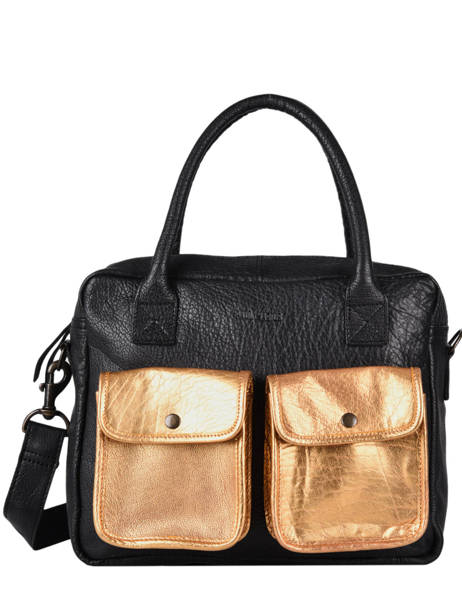 Leather Dandy Doré Tote Bag Paul marius Black dore DANDYDOR