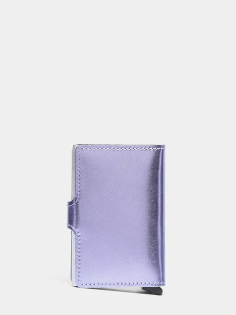 Porte-cartes Metallic Cuir Secrid Violet metal MME vue secondaire 2