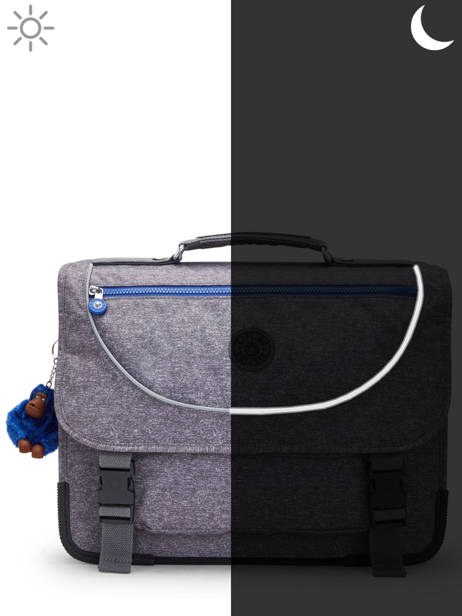 2-compartment  Satchel Kipling Gray back to school KI5705 other view 4