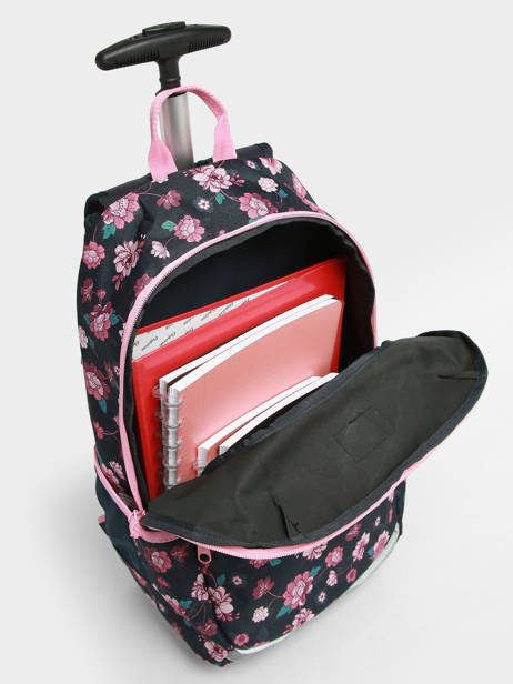 2-compartment  Wheeled Schoolbag Rip curl Black surf gypsy SU01GWBA other view 3