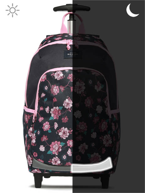 2-compartment  Wheeled Schoolbag Rip curl Black surf gypsy SU01GWBA other view 5