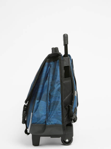 2-compartment Wheeled Satchel Skooter Blue cool claws 2451 other view 2