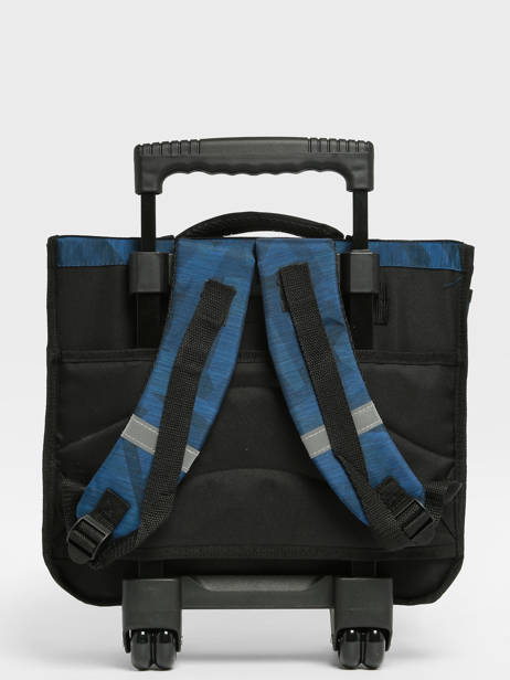 2-compartment Wheeled Satchel Skooter Blue cool claws 2451 other view 4