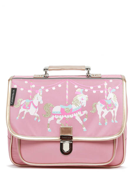 1 Compartment Satchel Caramel et cie Pink boheme FI