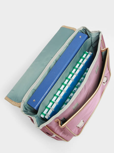 Cartable 2 Compartiments Caramel et cie Rose boheme FI vue secondaire 3