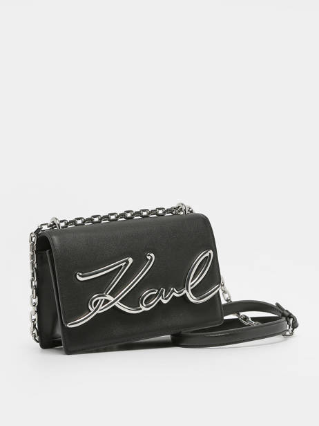 Crossbody Bag K Signature Leather Karl lagerfeld Black k signature 235W3062 other view 2