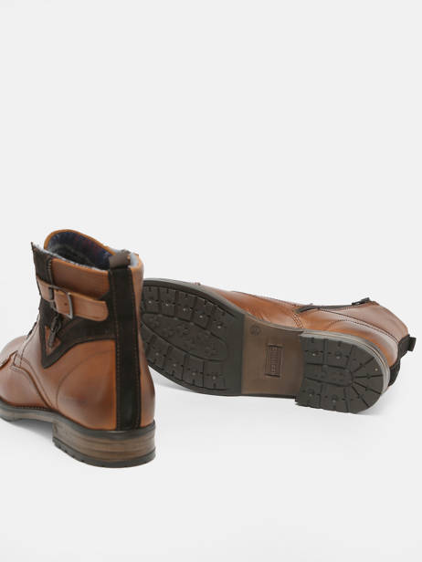 Boots Yero En Cuir Redskins Marron men YERO vue secondaire 2