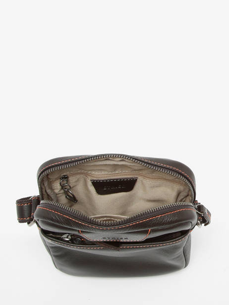 Sac Bandoulière M Foulonné Cuir Etrier Marron foulonne EFOU729M vue secondaire 3
