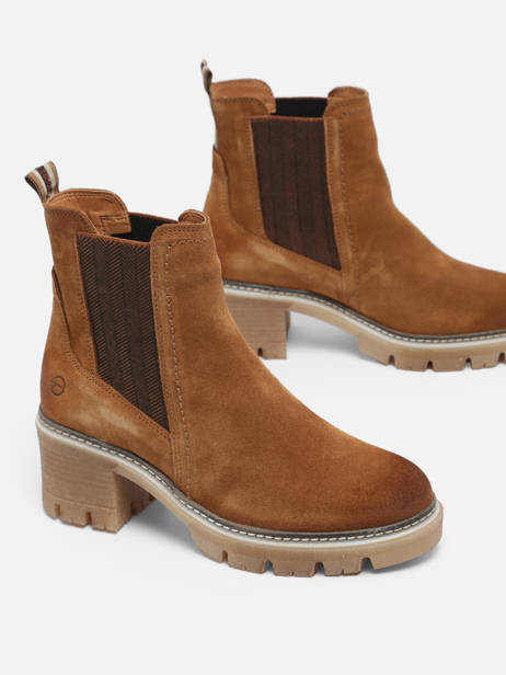 Chelsea Boots à Talon En Cuir Tamaris Marron women 41 vue secondaire 5