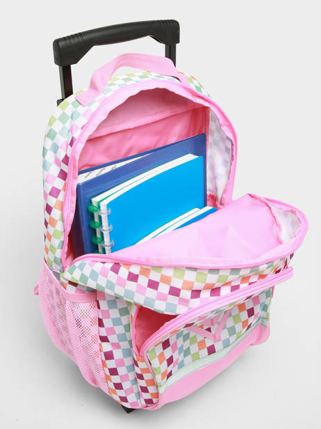 2-compartment  Wheeled Schoolbag Roxy Pink kids RLBP3060 other view 3